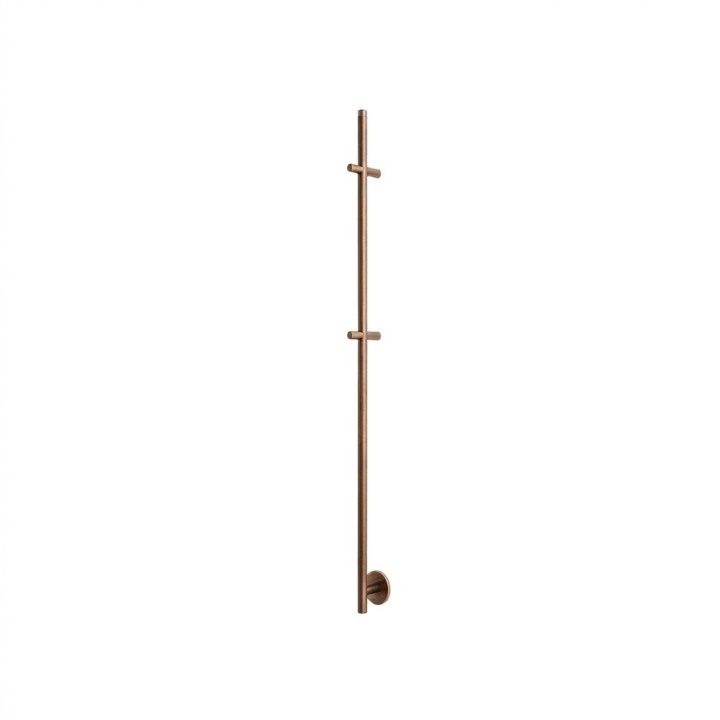 97mm (w) x 1200mm (h) Brushed Bronze Dry Electric Thermostatic Coat / Robe Hanger (Manual Dial)