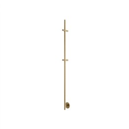 97mm (w) x 1200mm (h) Brushed Brass Dry Electric Thermostatic Coat / Robe Hanger (Manual Dial)
