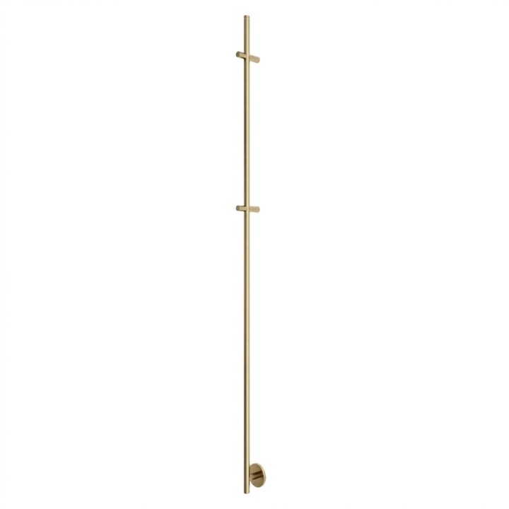 97mm (w) x 1700mm (h) Brushed Bronze Dry Electric Thermostatic Coat / Robe Hanger (Manual Dial)