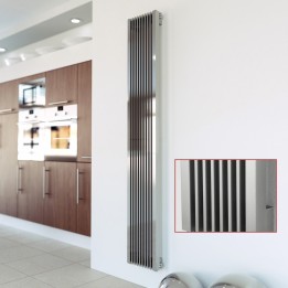 Aeon "Stria" Designer Brushed Stainless Steel Radiator
