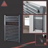500mm (w) x 800mm (h) Electric "Atlas" Anthracite Heated Towel Rail (Single Heat or Thermostatic Option)