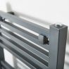 500mm (w) x 1800mm (h) Electric "Atlas" Anthracite Heated Towel Rail (Single Heat or Thermostatic Option)