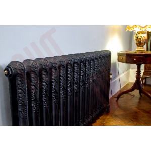 The "Regal" 2 Column 740mm (H) Traditional Victorian Cast Iron Radiator - Antiqued Gold