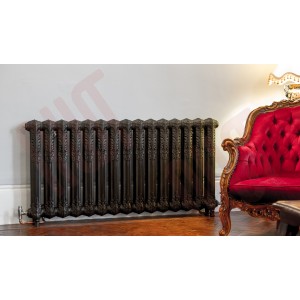 The "Regal" 2 Column 740mm (H) Traditional Victorian Cast Iron Radiator - Antiqued Natural Cast