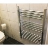 600mm (w) x 800mm (h) Electric Straight Chrome Towel Rail (Single Heat or Thermostatic Option)