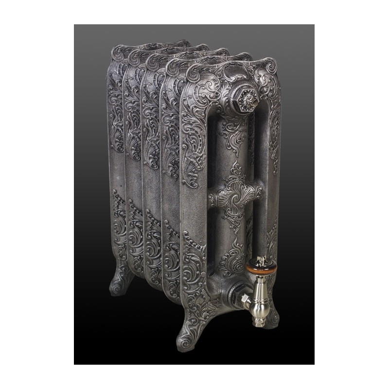 The "Charlestone" 570mm (H) 3 Column Traditional Victorian Cast Iron Radiator - Antiqued Pewter