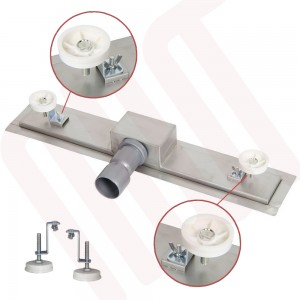 Design 1 - Stainless Steel "Rectangular" Wetroom Drainage System - 5 Sizes (600mm to 1500mm)