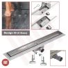 Design 9 - Stainless Steel "Rectangular" Wetroom Drainage System - 5 Sizes (600mm to 1500mm)