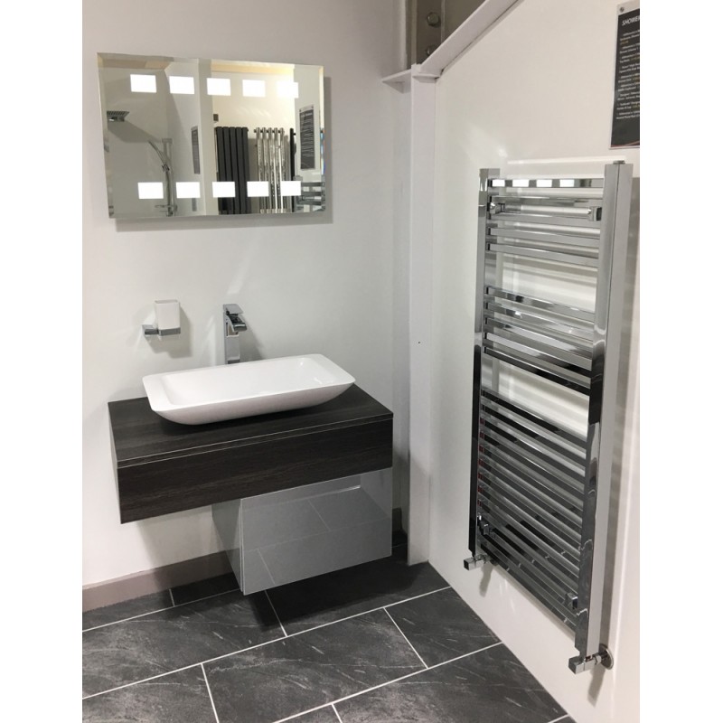 500mm (w) x 1200mm (h) "Atlas" Chrome Designer Towel Rail