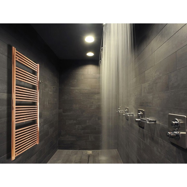 500mm (w)  x 1600mm (h) "Straight Copper" Designer Towel Rail