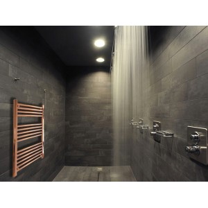 300mm x 800mm Straight Copper 150W Thermostatic Electric Towel Rail & Element 