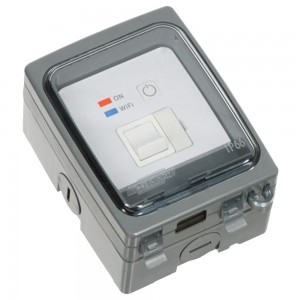 White Wi-Fi Controlled Switched Fused Spur with Outdoor IP66 Weathersafe Surround
