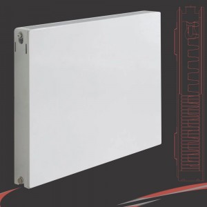 Ultraheat "Planal" Flat Panel Horizontal White Radiator (47 Sizes - Double Panel, Single Convector)