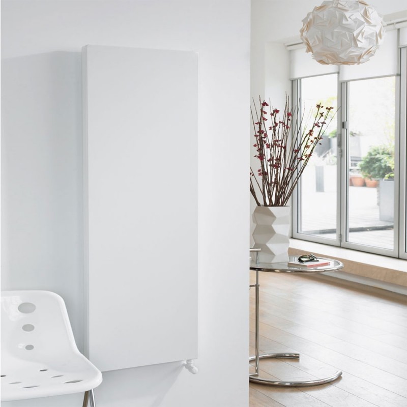 Ultraheat "Planal" Flat Panel Vertical White Radiator (35 Sizes - Single Panel, Single Convector)