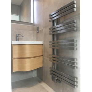 Aeon "Tempest" Designer Brushed Stainless Steel Towel Rails (3 Sizes)