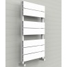 500mm (w) x 800mm (h) Electric "Flow" White Single Aluminium Towel Rail