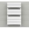 500mm (w) x 800mm (h) Electric "Flow" White Single Aluminium Towel Rail