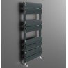 500mm (w) x 1000mm (h) Electric "Wave" Anthracite Single Aluminium Towel Rail (Single Heat or Thermostatic Option)