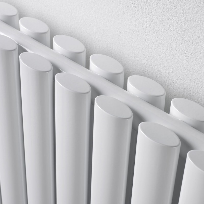 Ultraheat "Sofi" White Double Oval Tube Horizontal Radiators (11 Sizes)