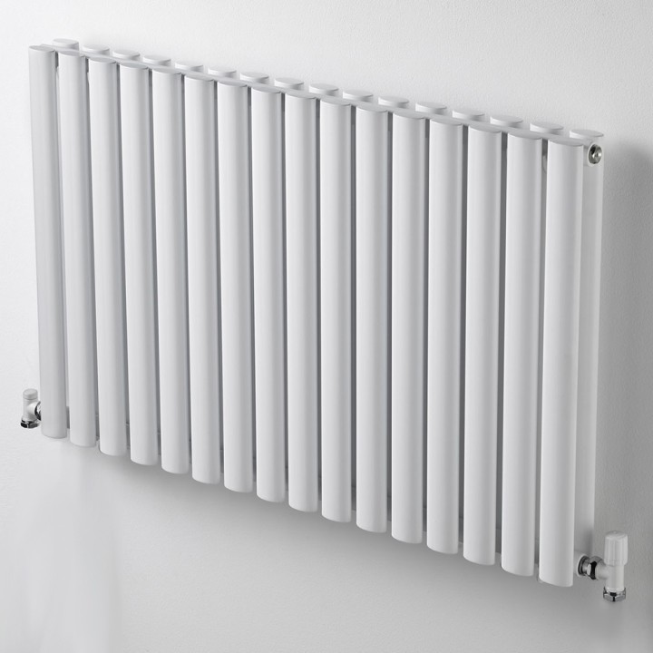 Ultraheat Sofi White Double Oval Tube Horizontal Radiators