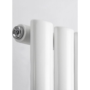 Ultraheat "Sofi" White Double Oval Tube Vertical Radiators (12 Sizes)