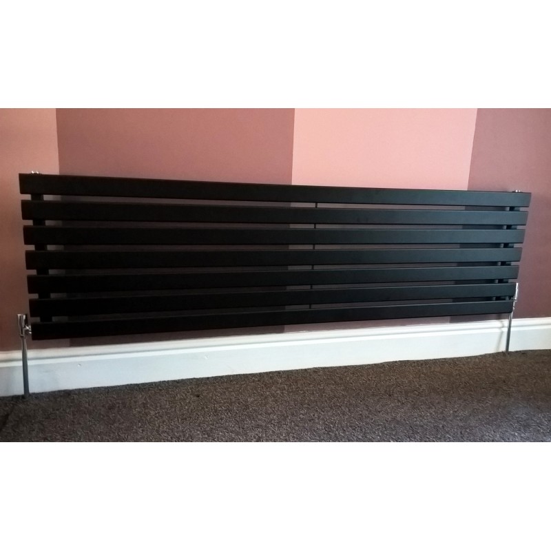 1850mm (w) x 516mm (h) Corwen Black Horizontal Radiator