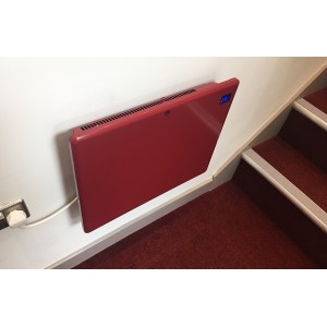 1000W Nova Live R Red Slimline Electric Wall Panel Heater 500mm h w x 400mm 