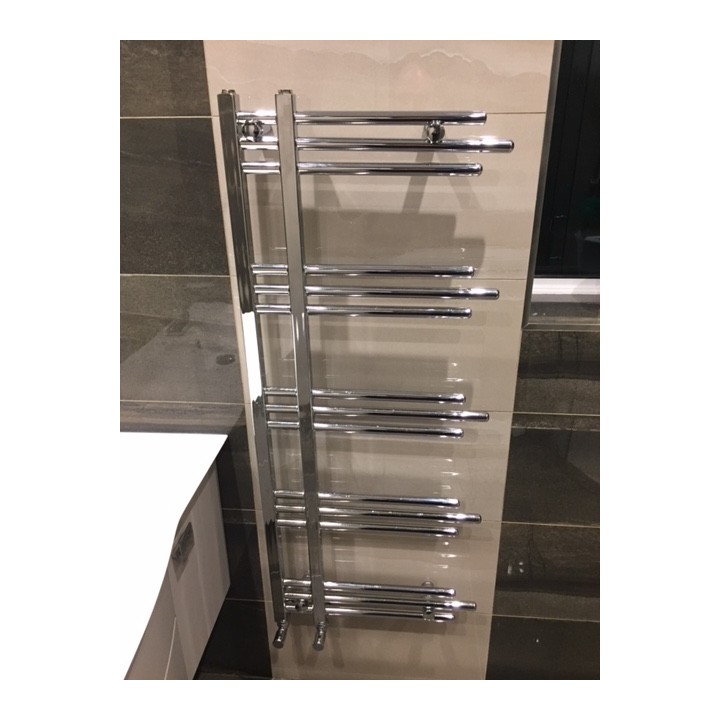 500mm (w) x 1200mm (h) Beaumaris Chrome Designer Towel Rail