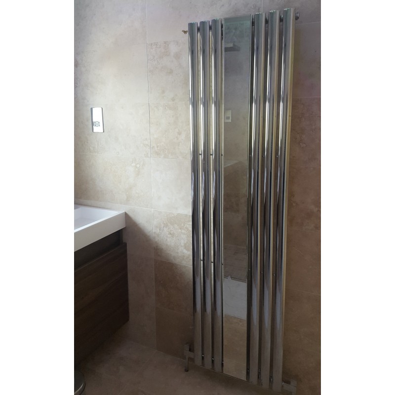 499mm (w) x 1800mm (h) Brecon Chrome Vertical Mirror Radiator