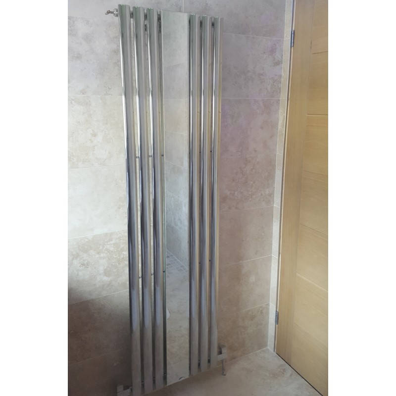 499mm (w) x 1800mm (h) Brecon Chrome Vertical Mirror Radiator