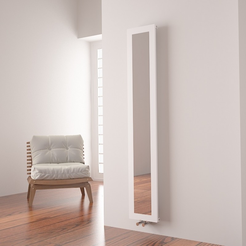 Carisa "Quadro" White Aluminium Designer Mirror Radiators (2 Sizes)