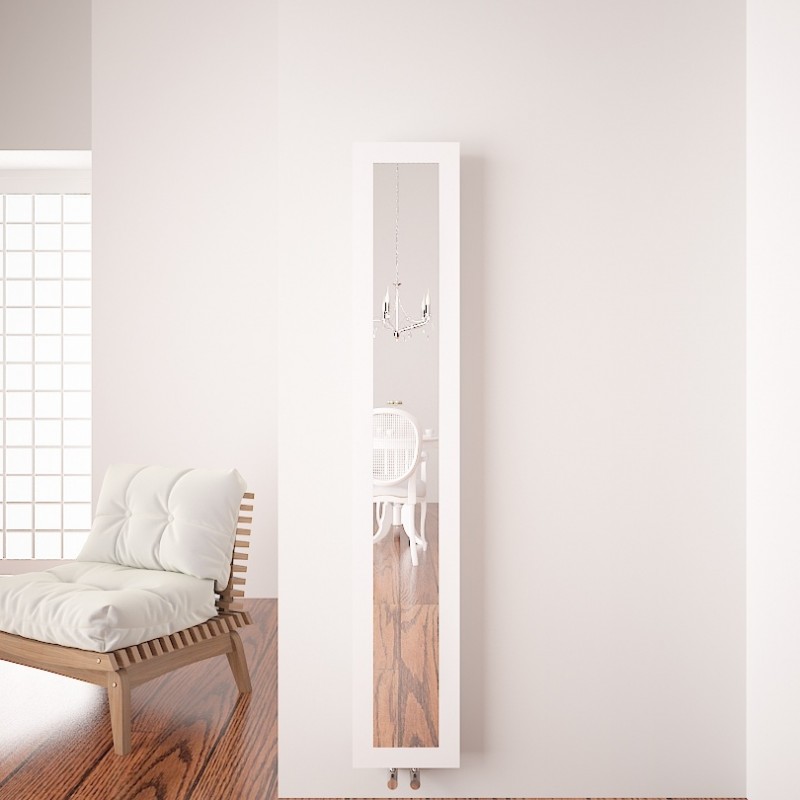 Carisa "Quadro" White Aluminium Designer Mirror Radiators (2 Sizes)