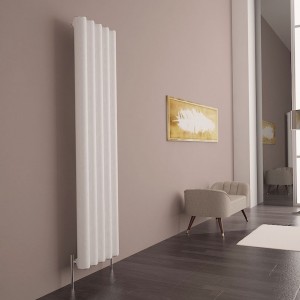 Carisa "Otto" White Aluminium Designer Vertical Radiators (2 Sizes)