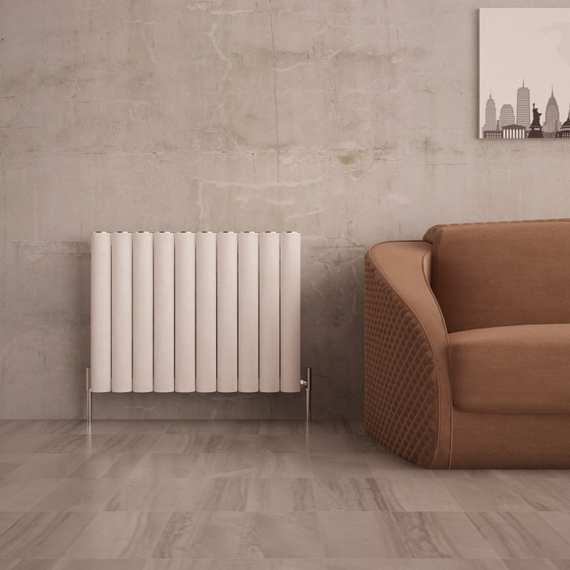 Carisa "Otto" White Aluminium Designer Horizontal Radiators (2 Sizes)