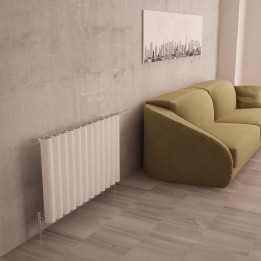 Carisa "Otto" White Aluminium Designer Horizontal Radiators (2 Sizes)