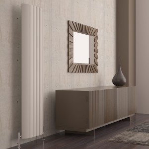 Carisa "Gaia" White Aluminium Designer Vertical Radiators (3 Sizes)