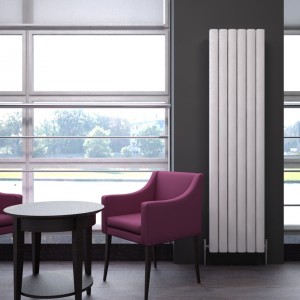 Carisa "Vesta" White Aluminium Designer Vertical Radiators (3 Sizes)