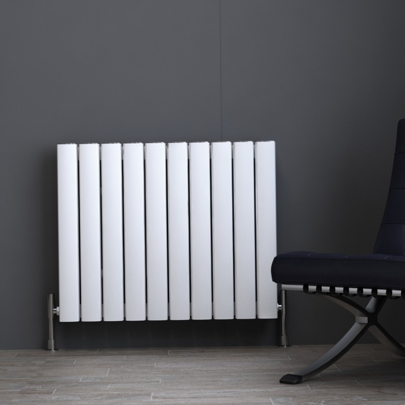 Carisa "Vesta" White Aluminium Designer Horizontal Radiators (3 Sizes)