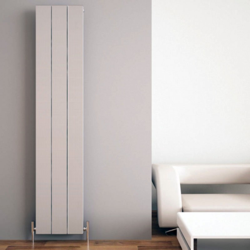 Carisa "Elvino" White Aluminium Flat Panel Designer Radiators (5 Sizes)