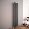 Carisa "Elvino" Metallic Grey Aluminium Flat Panel Vertical Designer Radiators (2 Sizes)
