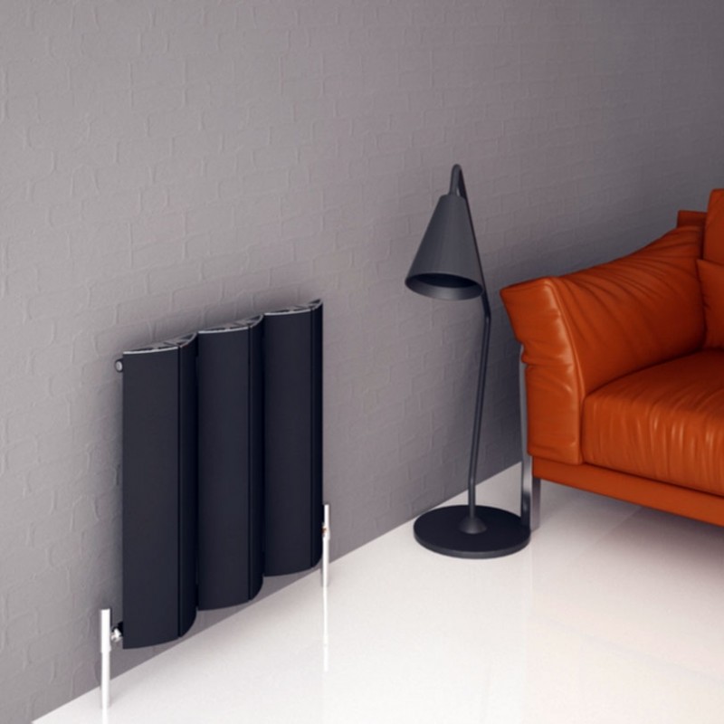 Carisa "Nixie" Black Aluminium Designer Radiators (5 Sizes)