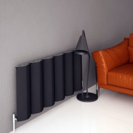Carisa "Nixie" Black Aluminium Designer Radiators (5 Sizes)