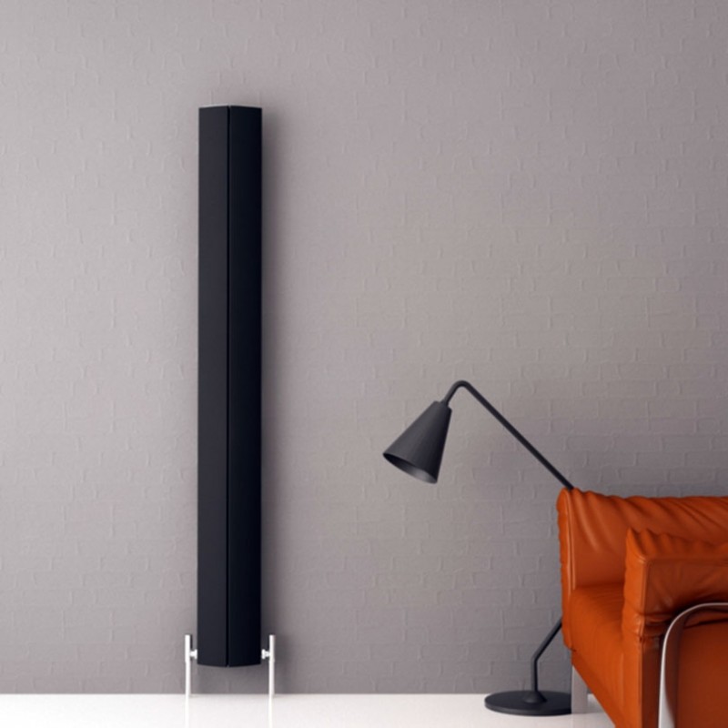 Carisa "Nixie" Black Aluminium Designer Vertical Radiators (2 Sizes)