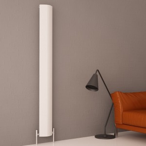 Carisa "Nixie" White Aluminium Designer Vertical Radiators (2 Sizes)