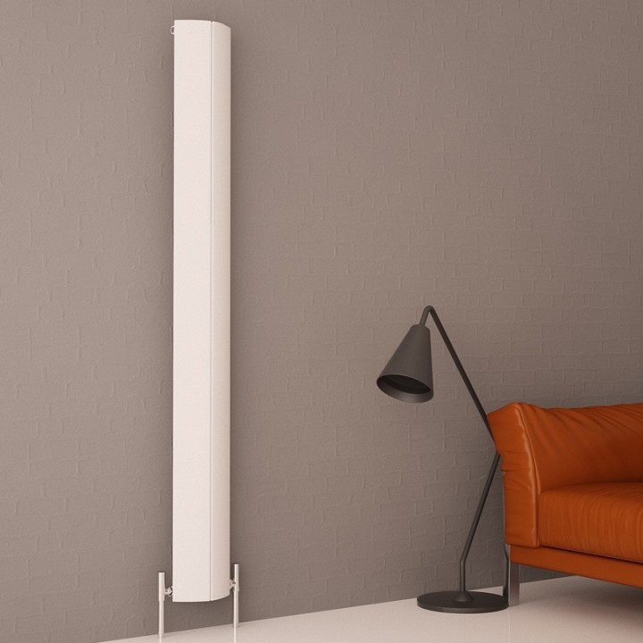 Carisa "Nixie" White Aluminium Designer Vertical Radiators (2 Sizes)