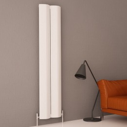 Carisa "Nixie" White Aluminium Designer Vertical Radiators (2 Sizes)