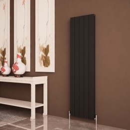 Carisa "Nemo Double" Black Aluminium Flat Panel Designer Radiators (8 Sizes)