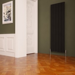 Carisa "Nemo" Black Aluminium Flat Panel Designer Radiators (8 Sizes)
