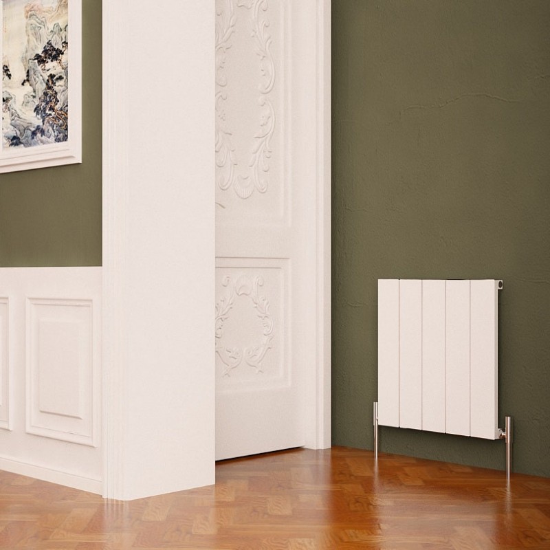 Carisa "Nemo" White Aluminium Flat Panel Horizontal Designer Radiators (5 Sizes)