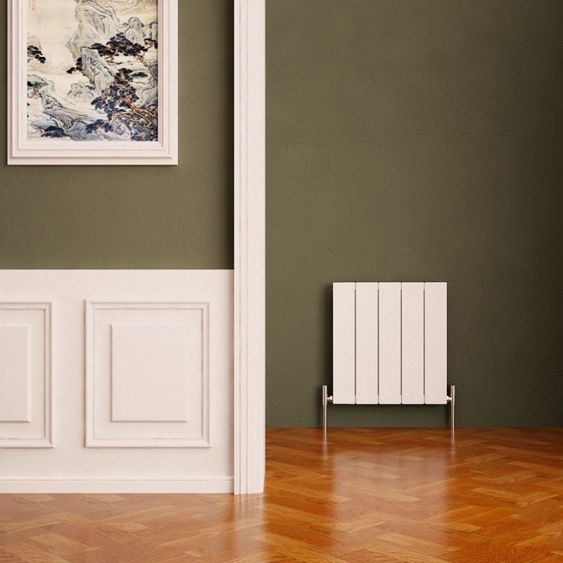 Carisa "Nemo" White Aluminium Flat Panel Horizontal Designer Radiators (5 Sizes)